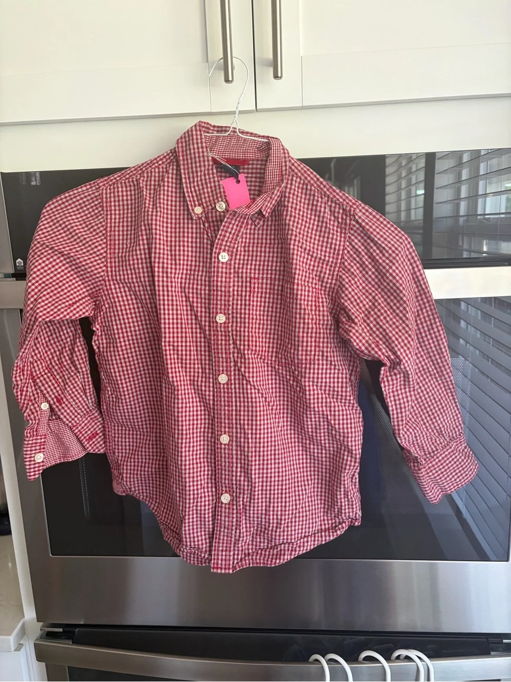 GAP Red Gingham Button-Down Shirt